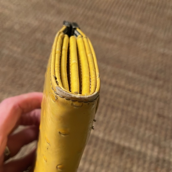 John Romaine Purse and Matching Wallet Yellow EUC - Picture 12 of 16